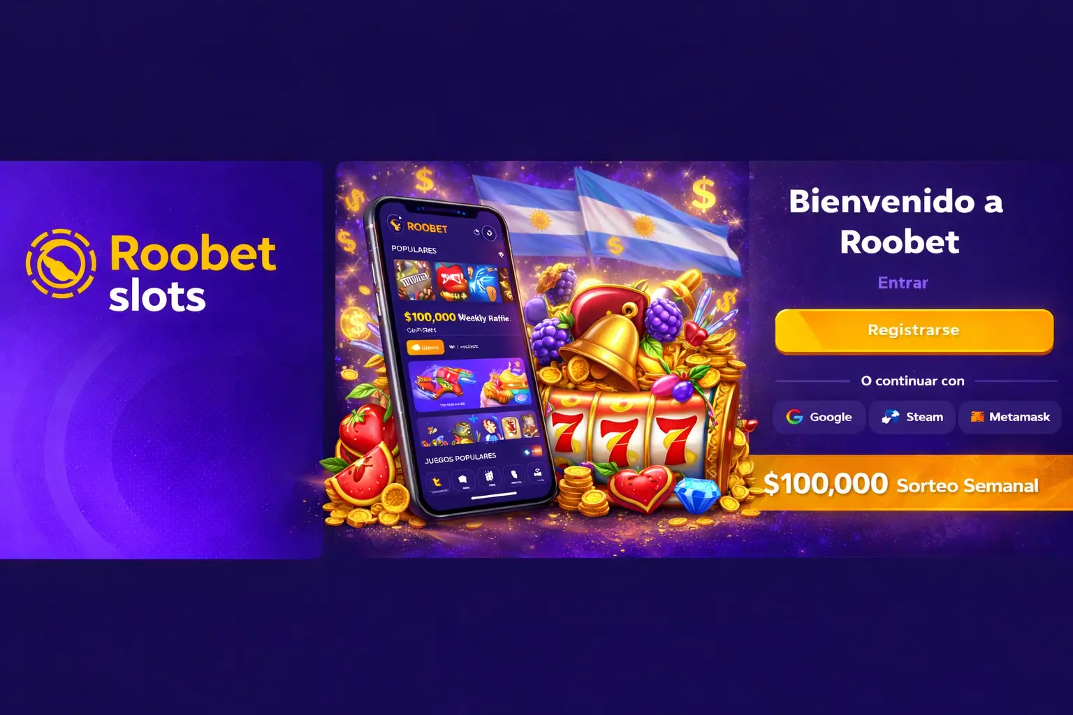 Catálogo de juegos en Roobet casino